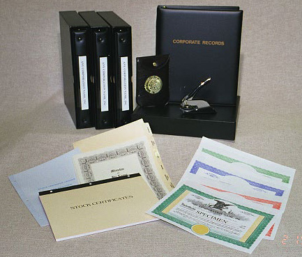 Corporate Minute book kits available online